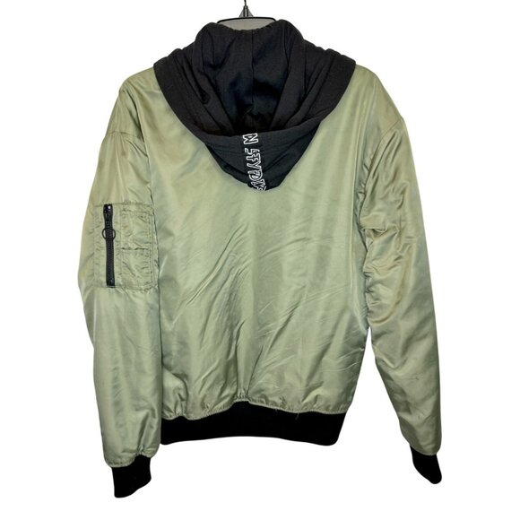 H&M Divided Triple Black Men's Olive & Black Puffer Jacket - Size M - Picture 4 of 5